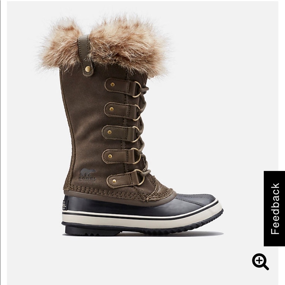 Sorel Joan of Arctic Boots Size 9 black/brown EUC